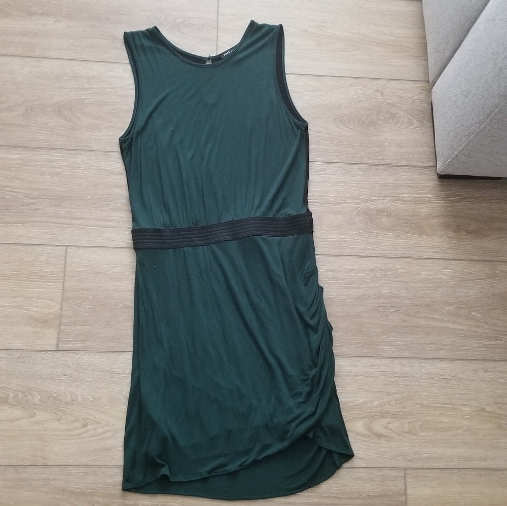 Mango dress green and black size 10